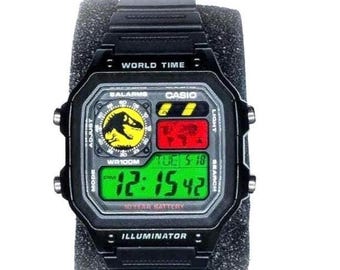 Custom Casio AE1200 "Jurassic Park" Mod: World Time Digital Watch