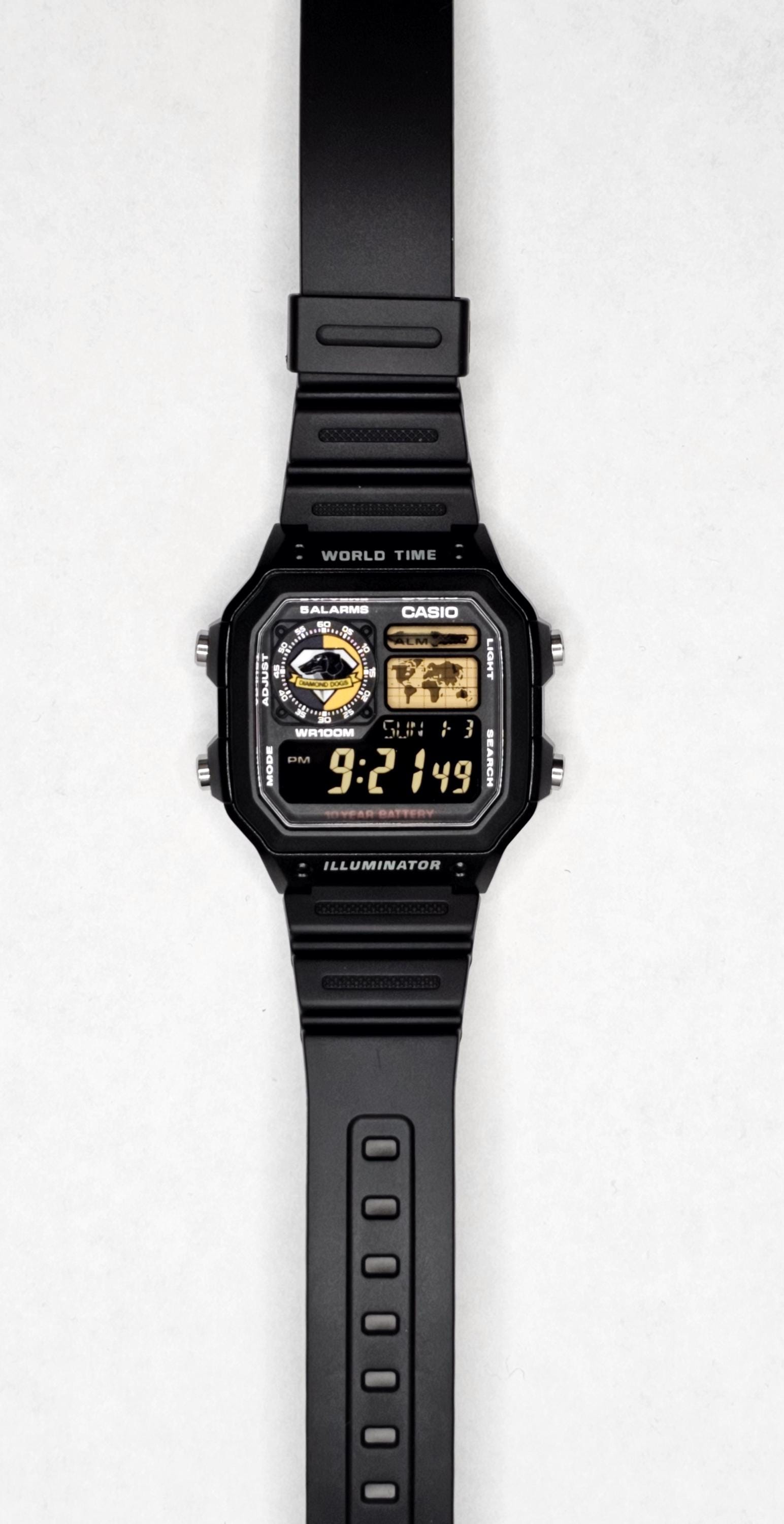 Custom Casio AE1200 “metal Gear Soild” Mod Negative Display