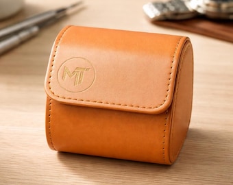 Custodia per orologi di lusso in pelle / Organizer da viaggio arrotolabile per orologi / Scatola porta orologi da uomo / Custodia da viaggio per orologi da collezione / Casio / Personalizzato