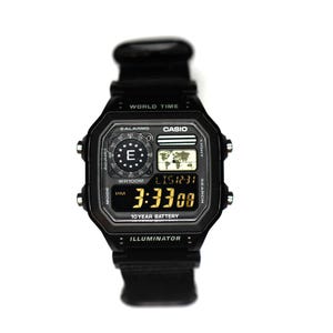 Custom Casio AE1200 “Fallout Enclave” Mod Negative Display–| World Time Digital Watch | Retro Watch | Custom Gift for Gamers | Essentials