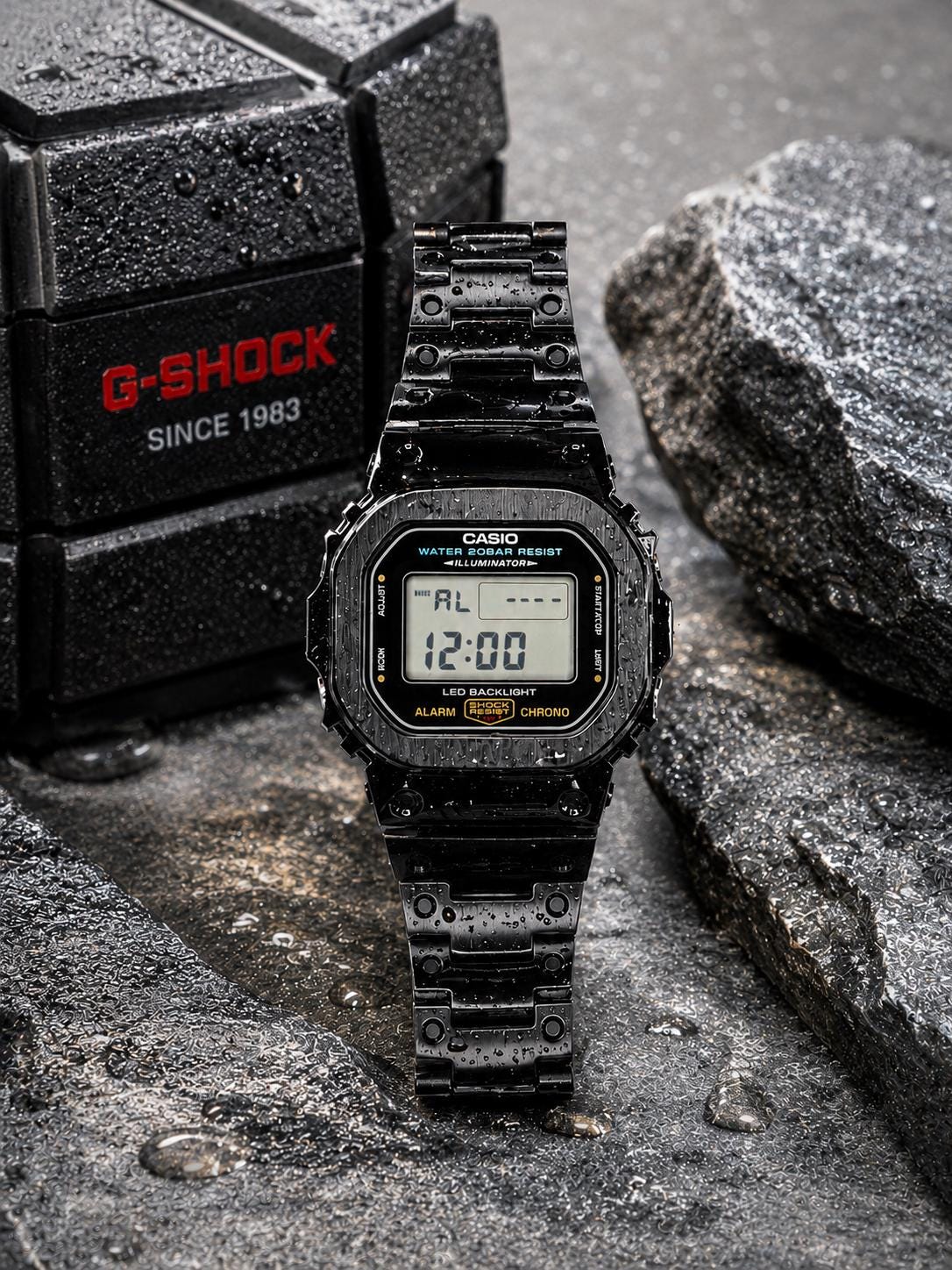 Casio G-shock DW-5600UE Custom All Metal Watch | Stainless Steel