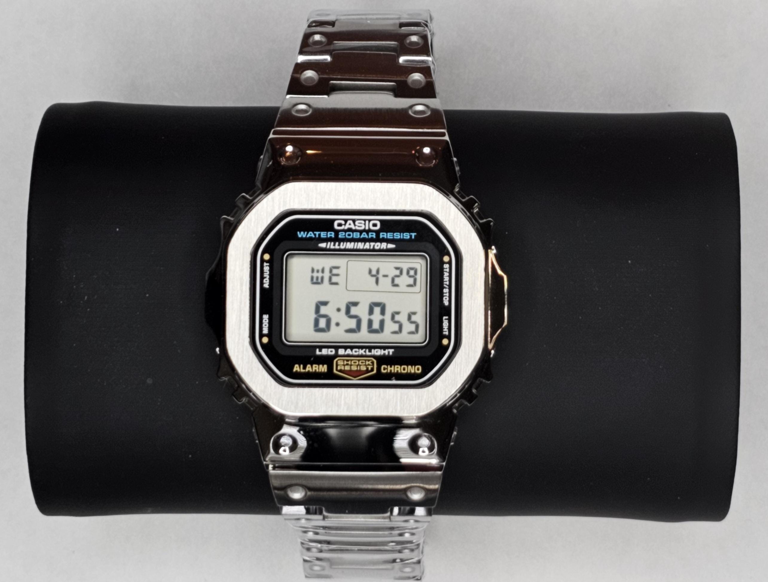 Casio G-shock DW-5600UE Custom All Metal Watch | Stainless Steel 