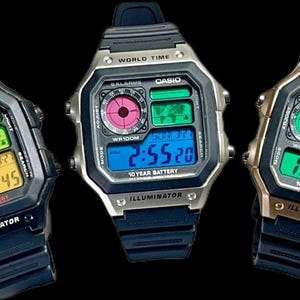 Custom Casio AE1200 World Time Watch: Multi-Color Screen Mod