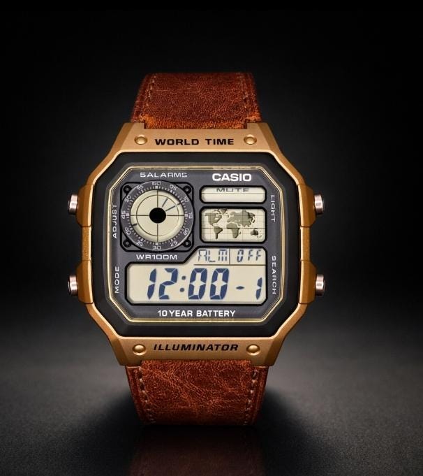 CASIO AE-1200WH M-Edition ショップカスタム ライカMに着想を得た時計カシオ「M-Edition」：「AE1200」のカスタム
