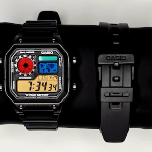 Custom Casio Royale AE1200WH: Blue, Red, Green & Orange Screen Mod