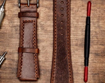 Cinturino per orologio in vera pelle da 18 mm – Adatto a Casio AE1200 AE1300 WS1600 – Cinturino Classic Upgrade