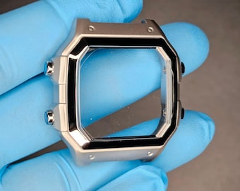 Reloj Casio Royale Full Metal Case Mod: AE1200WH World Time, bisel plateado pulido