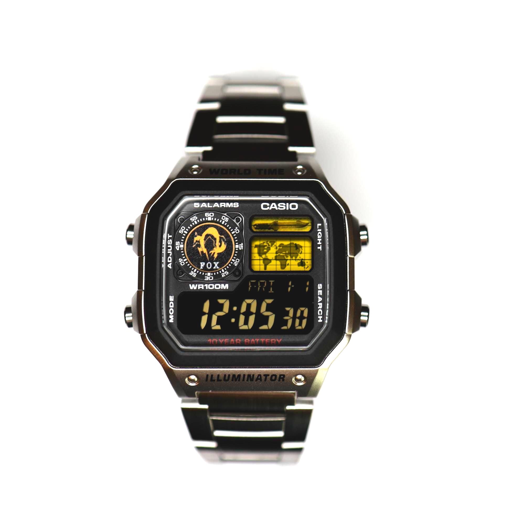 Custom Casio AE1200 “metal Gear Soild” Mod Negative Display