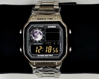 Casio Royale AE1200 Custom Digital Watch Mod, Custom logo's, Essentials, gift, Personized Gift