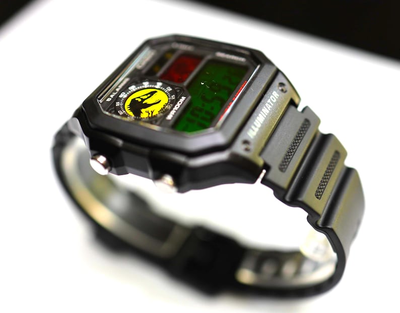 Custom Casio AE1200 "Jurassic Park" Mod: World Time Digital Watch image 2