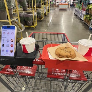 Bandeja para carrito de Costco: soporte impreso en 3D para comida, bebida y teléfono.