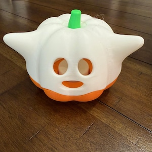 Glow Ghost Pumpkin Halloween Tealight Holder | Cute Spooky Décor | 3D Printed Pumpkin Ghost with Optional LED Candle