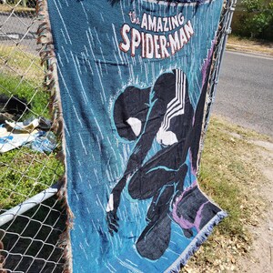 Spiderman black suit Tapestry blanket image 3