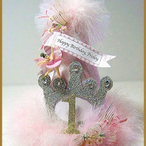 Princess Party Hat, 1st Birthday Hat, Fairy Princess Hat Bild 1
