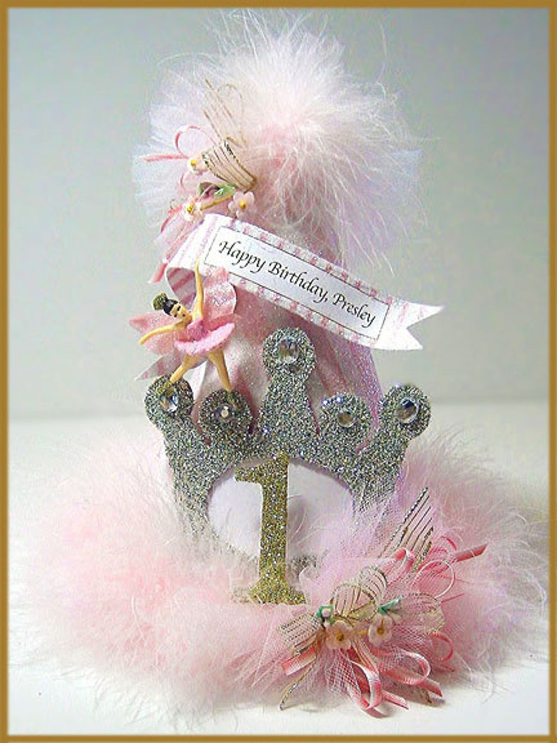 Princess Party Hat, 1st Birthday Hat, Fairy Princess Hat Bild 1