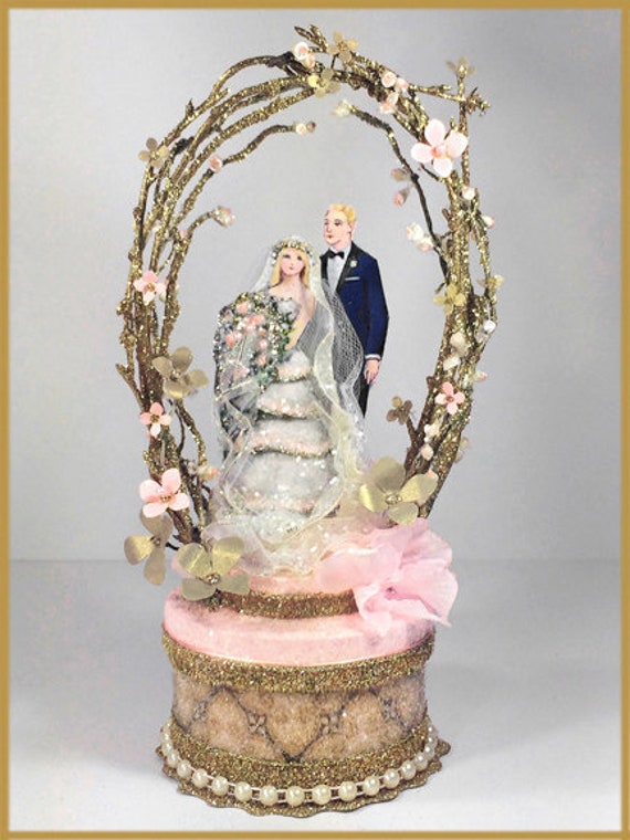 Vintage wedding cake toppers deals