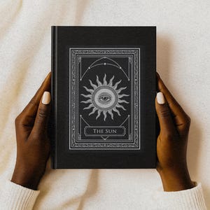Tarotkarten inspiriert &quot;Hardcover Journal &quot;&quot;Die Sonne&quot;&quot;, A5 Journal/Notizbuch, Traum Journal, Witchy Journal, Einzigartiges Tagebuch.&quot;