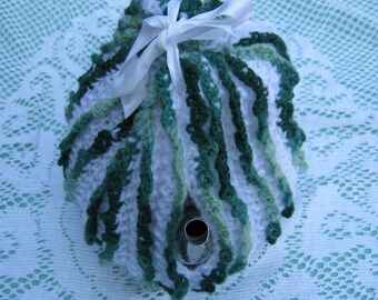 Vintage Tea Cozy- Green and White Stripes - Vintage Style for your teapot.