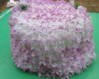frilly toilet roll cover