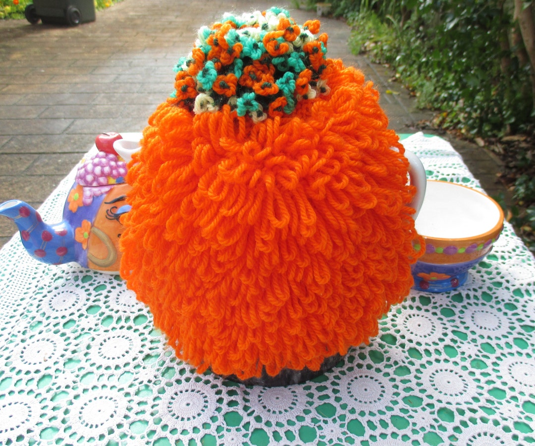 Vintage Tea Cozy Orange Tea Cosy Vintage Style for Your Etsy