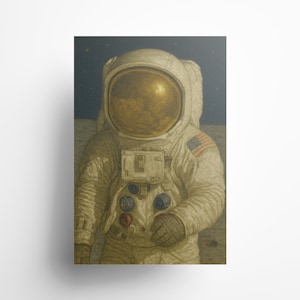 Astronaut Wall Art Print – Space Poster – Outer Space Artwork, Cosmic Universe Decor, Sci Fi Wall Art, Gift for Astronomy and Space Lovers
