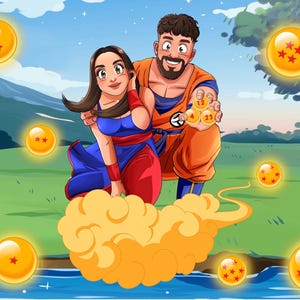 Custom DBZ Anime Portrait | Personalized Gift (Digital File)