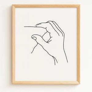 Close-up krimpgreep – minimalistische klimhandlijntekeningen | Eenregelige klimmerprint | Muurkunst boulderen | Digitale zwart-witdownload