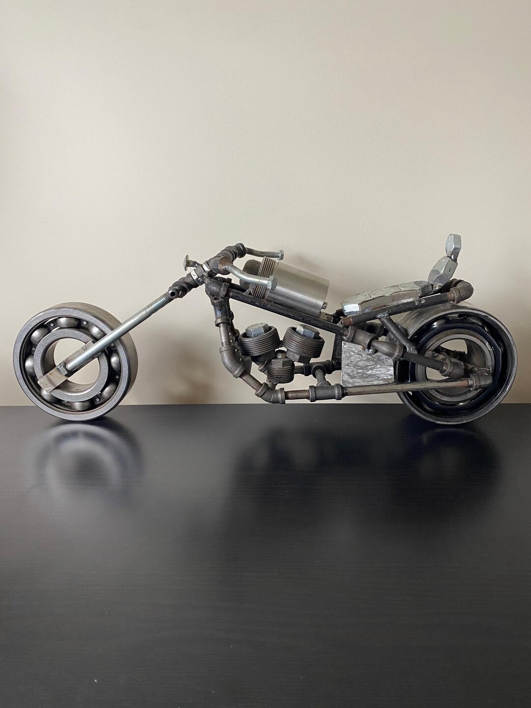 チョッパーバイクのメタルアートディスプレイ（大型） - Etsy 日本