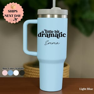 Dramatic Queen Personalized Tumbler, Sarcastic Friend Cup, Drama Llama Gift, Theatre Lover Present, Funny Birthday Cup, Gift for Drama Queen
