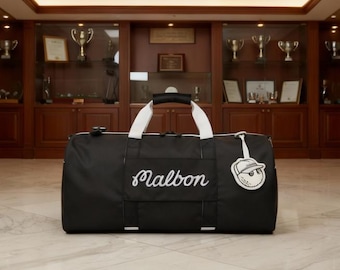 Malbon “Blackbird Cordura” Golf Holdall – Luxury Travel Duffel for Golfers | Premium Canvas Weekend Bag | Perfect Golf Gift for dad ,husband