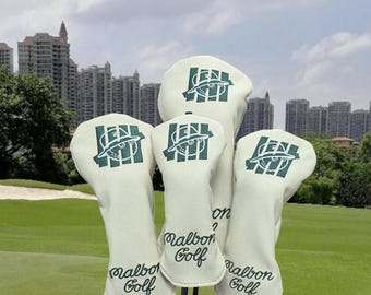 Malbon Golf X “undefeated” designer golf club Headcovers Driver, Fairway , Mallet & Hybrid) Golf Gift for dad / brother / boyfriend / Son