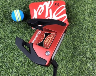 Putter TaylorMade Spider GT: Putter de mazo premium / 32-35" / Disponible en rojo, azul o negro / Diseño Tour de alto MOI. Regalo de golf para él.