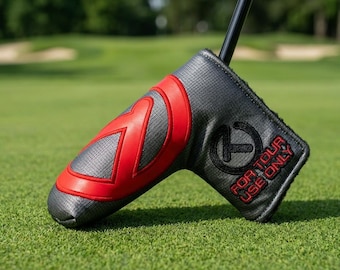 Circle T "tour only" carbon red scotty golf club putter cover collectors golf gift for dad , brother , son , husband
