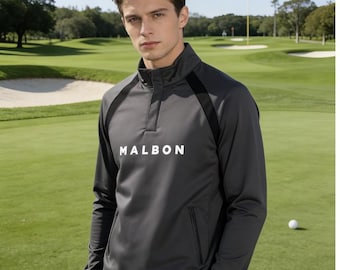 Malbon Men’s Golf  Quarter Zip | Lightweight Golf Windbreaker | Golf Mid Layer l Golf gift for dad , brother , hubby ,son ,boyfriend