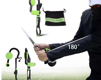 Golf Swing Trainer Aid – Wrist Hinge & Square Clubface Corrector | Anti-Slice Training Tool| Unique golf Gift for dad | brother | husband
