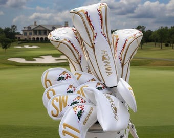 Luxury Honma Sakura Ice –Premium Beres Driver, Wood, Iron golf club covers  christmas golf gift for dad,brother ,son , husband , boyfriend