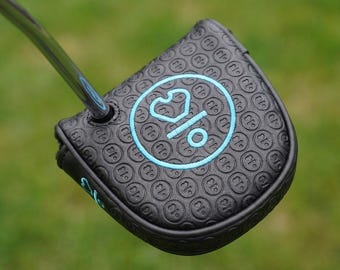 L.A.B Golf Mallet Putter Cover – Magnetic Closure | 15x13cm Fits Most Mallets | Premium Embroidered LAB Logo | Golf gifts for me