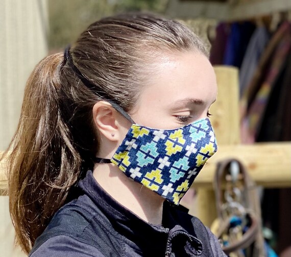 Size Large Face Mask for Big Heads Reversible Fabric With Etsy