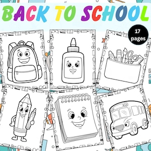 Kawaii Back to School Coloring Pages: 17 Printable Activity Sheets (PDF Download)