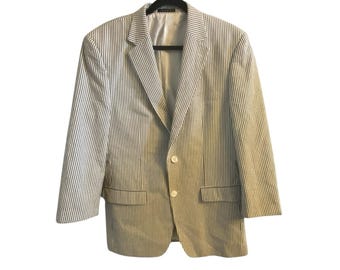 Size 42 44 Vintage 1950s Men's Double Breasted Gabardine