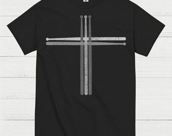 Cross Drum Sticks T Shirt