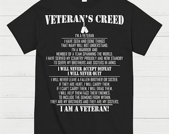 Veteran’s Creed I Am A Veteran T-Shirt