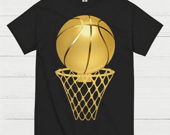 Golden Basketball Hoop T Shirt