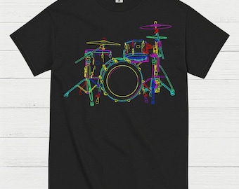 Neon Drum Set T Shirt