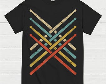 Retro Drum Sticks T Shirt