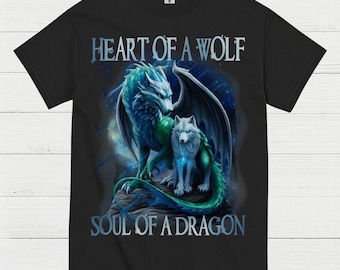 Heart Of A Wolf Soul Of A Dragon TShirt
