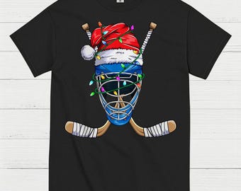 Hockey Goalie Christmas Lights T-Shirt