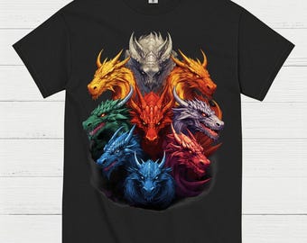 Colorful Dragon Heads TShirt