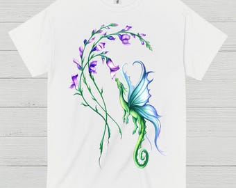 Floral Fairy Dragon T Shirt