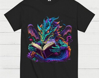 Colorful Reading Dragon TShirt